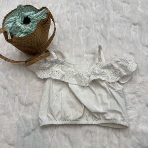 Tommy Bahama Girls White Tank Top and Woven Purse